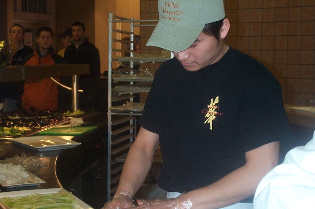 Sushi Display Cooking at John Caroll University